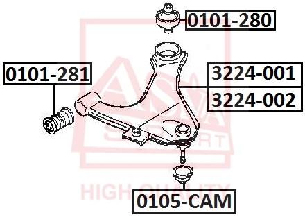 

Рычаг подвески ASVA 3224002