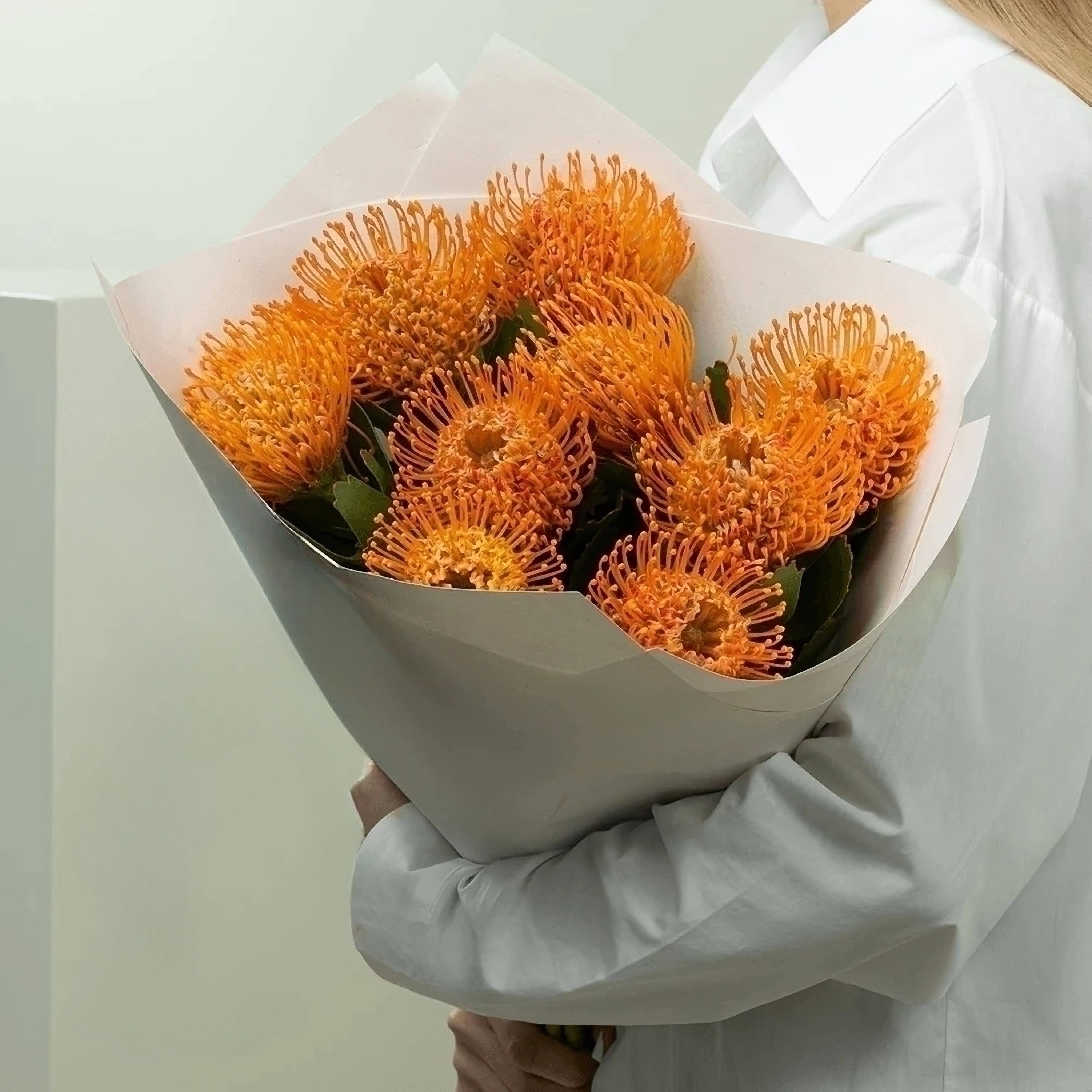 

Монобукет Bounce Flowers леукоспермум 40 см 9 шт. оранжевый