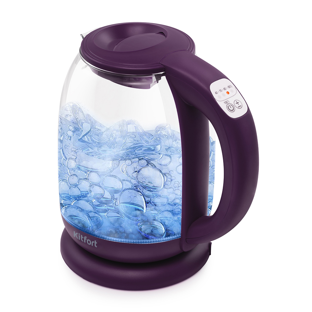 Чайник электрический Kitfort KT-640-5 1.7 л фиолетовый вакууматор kitfort кт 1511 1 бело фиолетовый