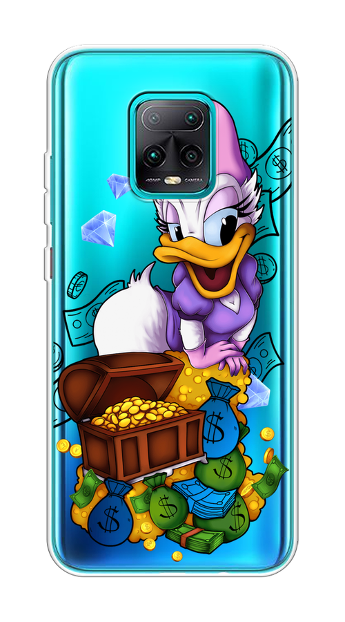 

Чехол на Xiaomi Redmi 10X 5G "Rich Daisy Duck", Коричневый;белый;фиолетовый, 38750-6