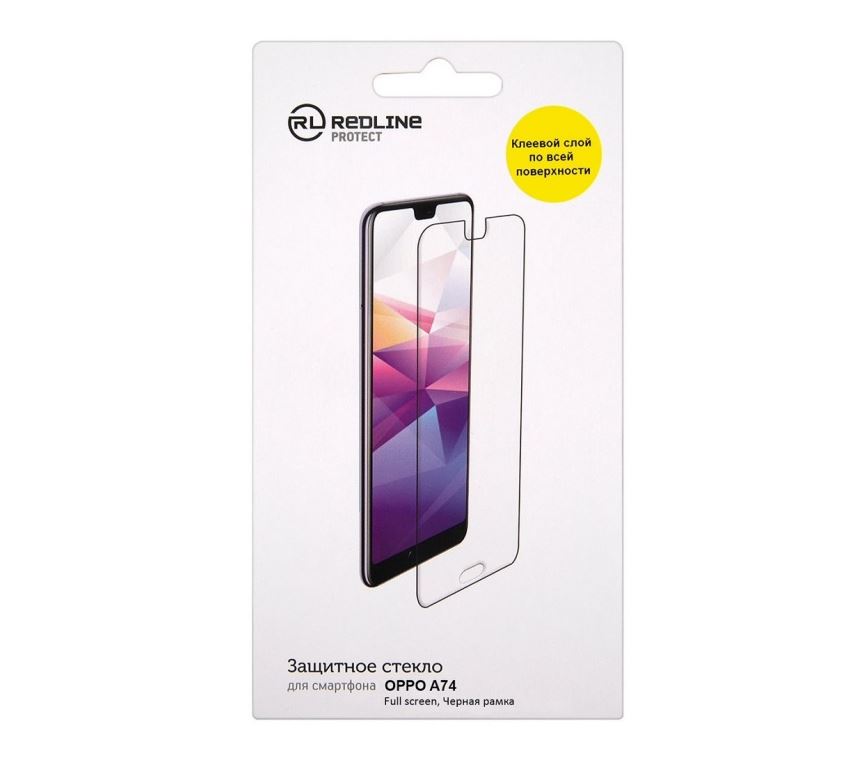 

Защитное стекло RED LINE OPPO A74 Black (УТ000025130), OPPO A74 черный