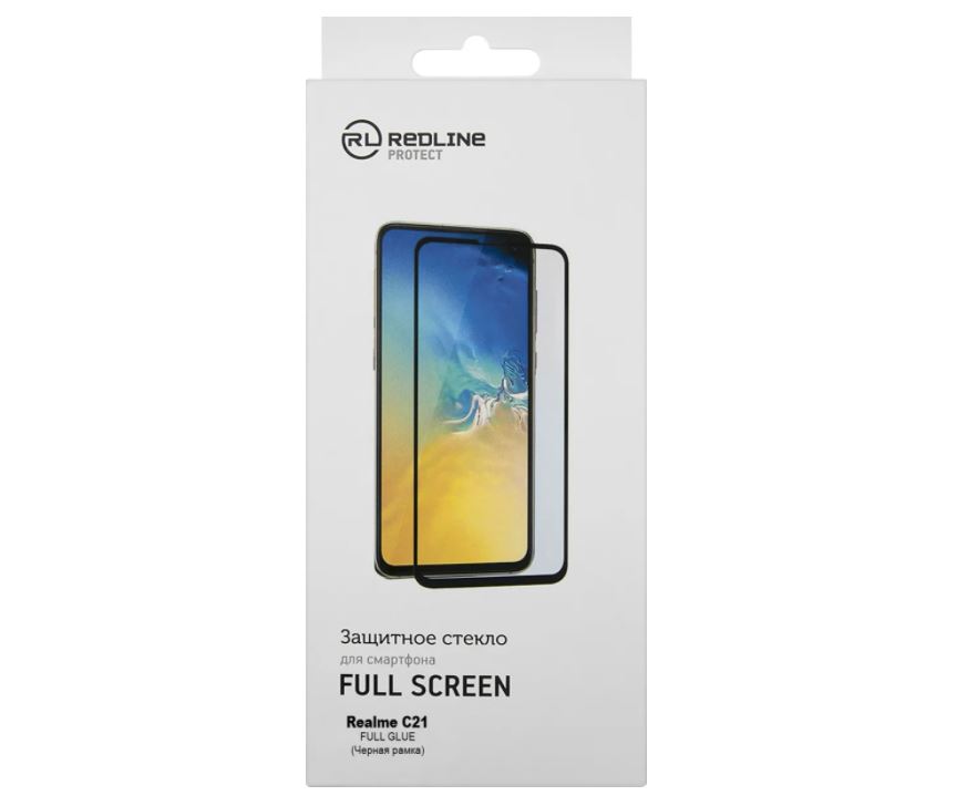 

Защитное стекло RED LINE Realme C21 Black (УТ000024726), Realme C21 черный