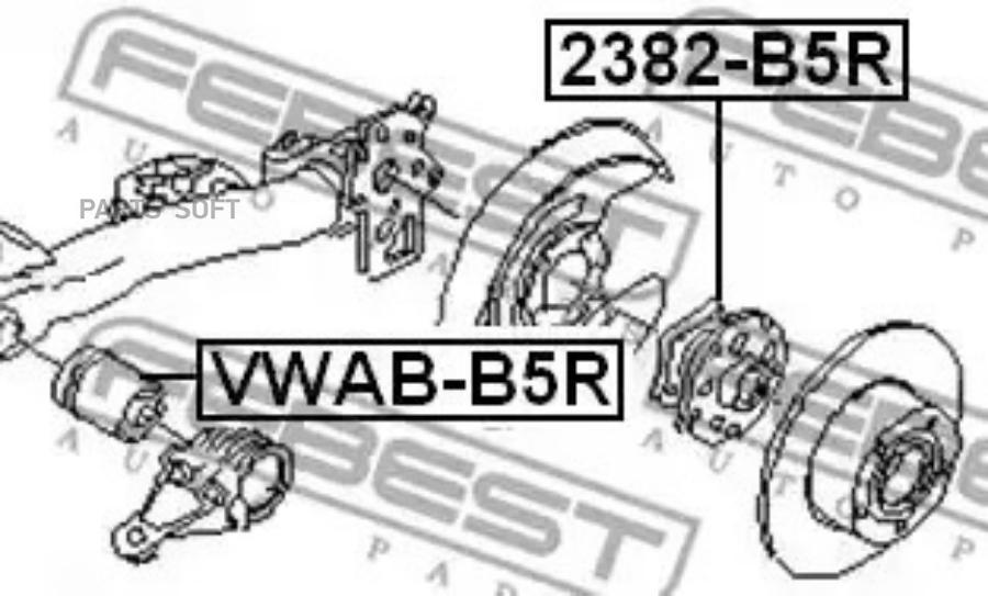 

Сайлентблок задн балки vw passat 96-05 vwab-b5r