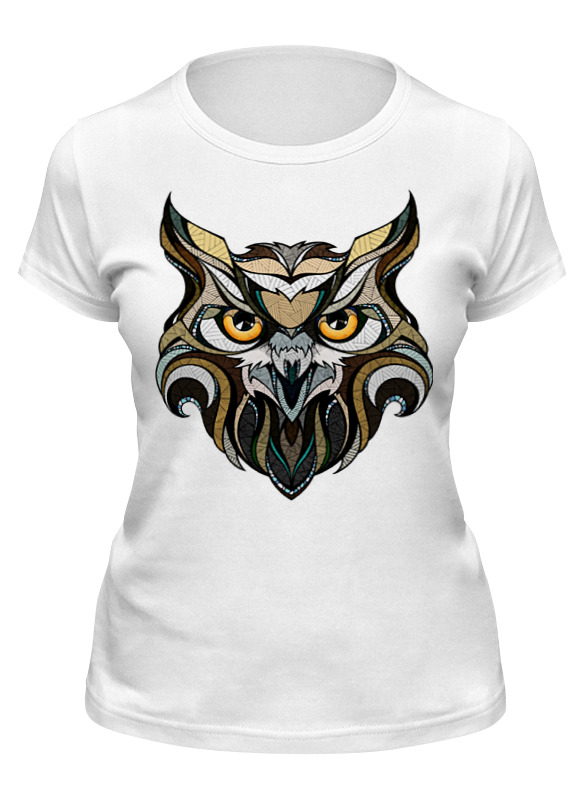 

Футболка женская Printio Сова (owl) белая S, Белый, Сова (owl)