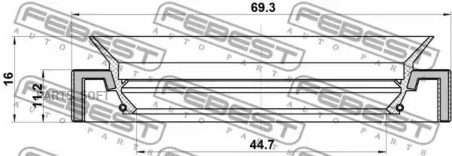 

Сальник привода toyota hilux 2004-2012 95hay-46691119c