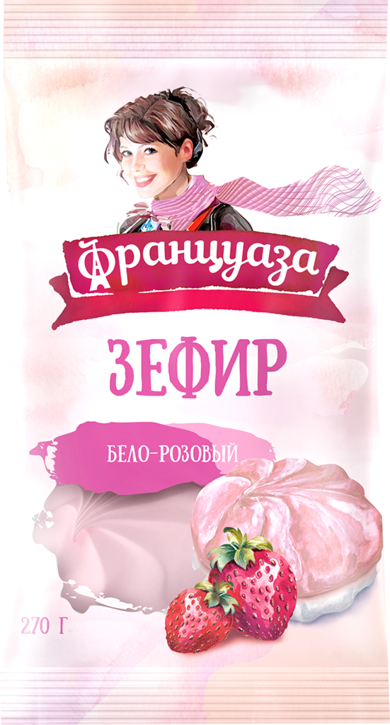 

Зефир Тверской кондитер Франсуаза бело-розовый 270 г
