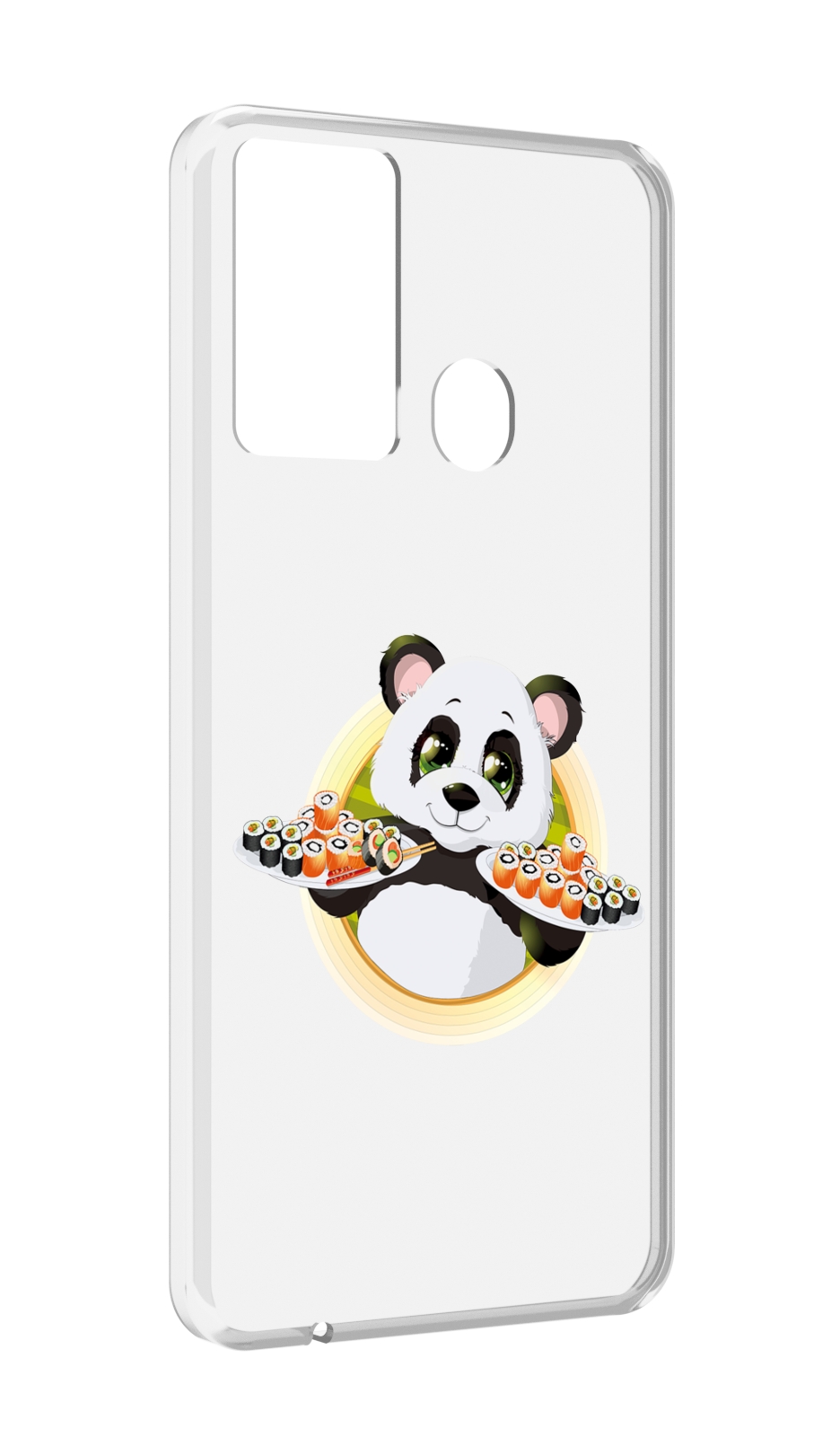 

Чехол MyPads панда-с-суши для Itel P37/Itel Vision 2S, Прозрачный, Tocco