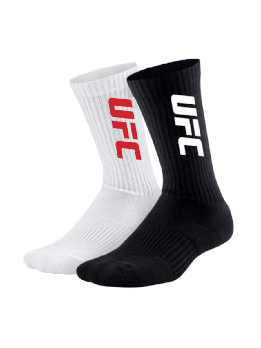 

Комплект носков унисекс UFC 2-PACK LONG SOCKS UFC LOGO черных; белых; красных 41-46, 2-PACK LONG SOCKS UFC LOGO