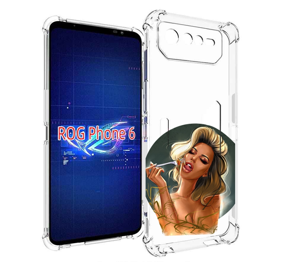 

Чехол MyPads голодная-девушка-модель женский для Asus ROG Phone 6, Прозрачный, Tocco