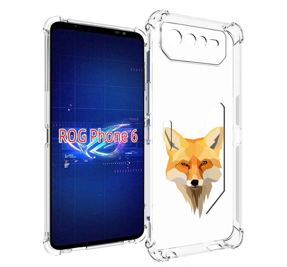 

Чехол MyPads голова-лисы для Asus ROG Phone 6, Прозрачный, Tocco