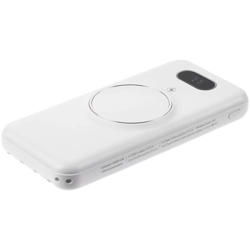 

Внешний аккумулятор Uniscend Power Bank OMNI QI 10000mAh White 22007.60