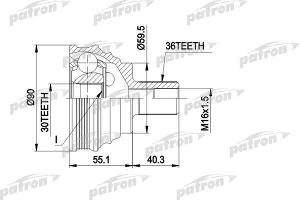 

PATRON ШРУС PATRON PCV1467