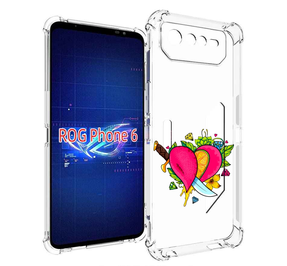 

Чехол MyPads Фруктовое сердце для Asus ROG Phone 6, Прозрачный, Tocco