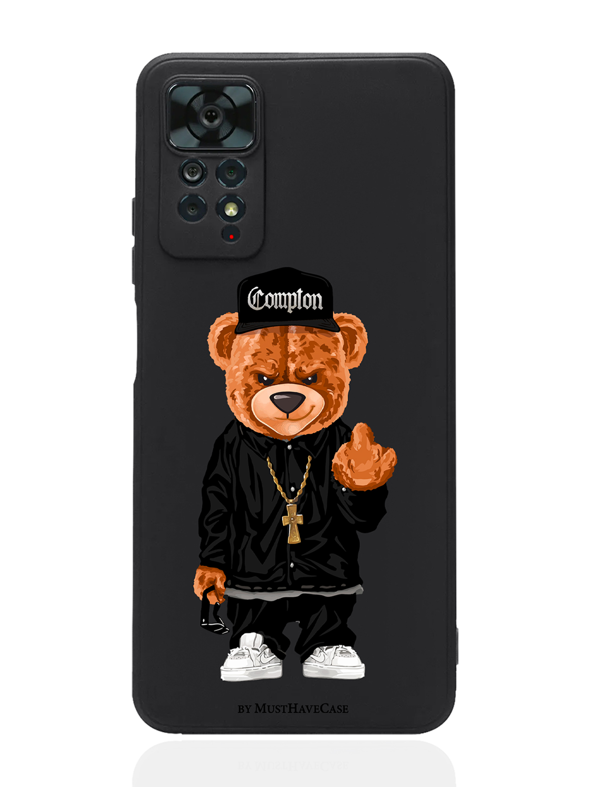 

Чехол MustHaveCase для Xiaomi Redmi Note 11 Pro 4G Мишка Compton, Коричневый;черный;белый, Xiaomi Redmi Note 11 Pro 4G Мишка Compton