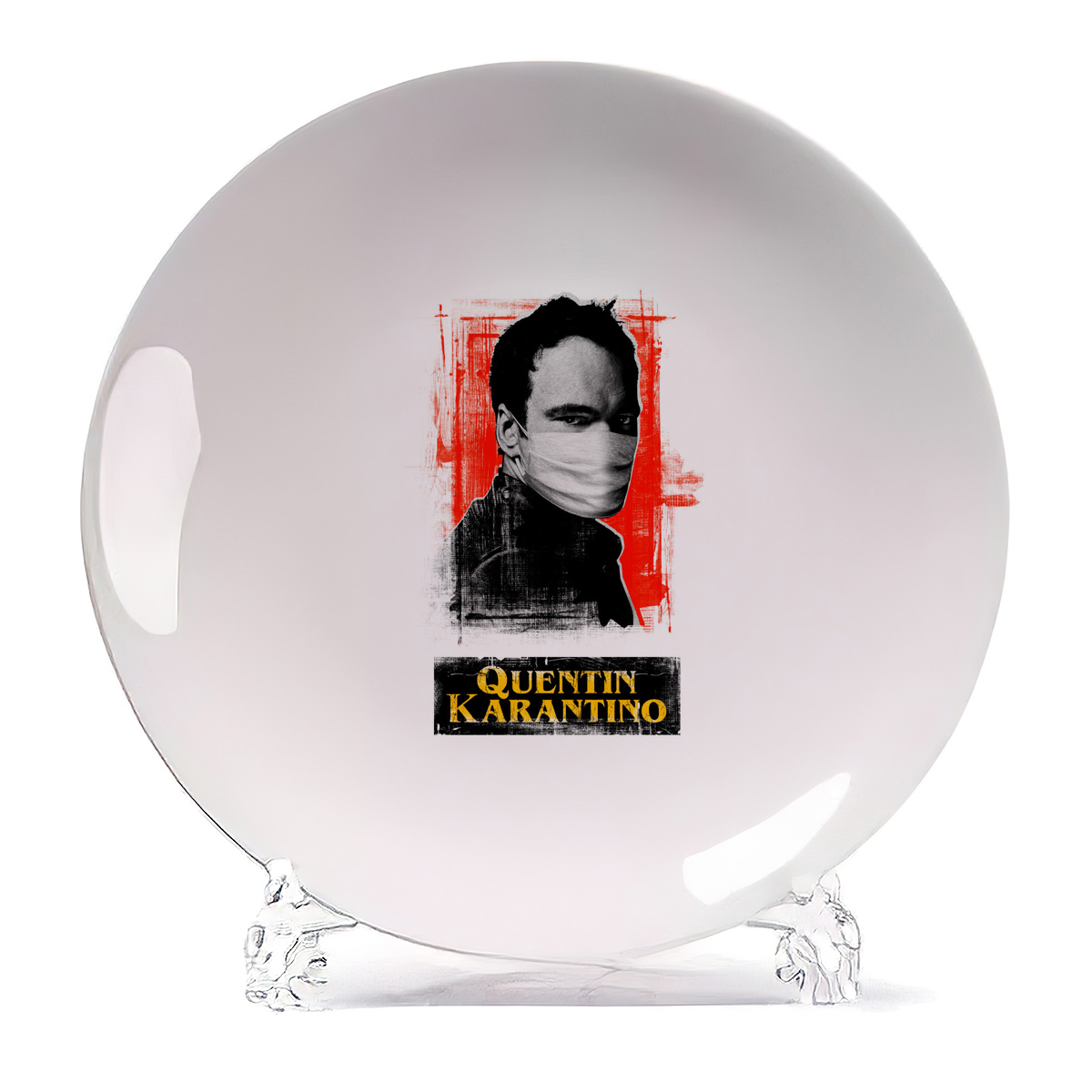 

Тарелка CoolPodarok Quentin Tarantino, Белый