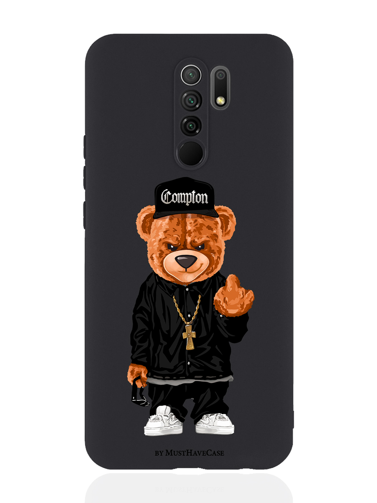 

Чехол MustHaveCase для Xiaomi Redmi 9 Мишка Compton, Коричневый;черный;белый, Xiaomi Redmi 9 Мишка Compton