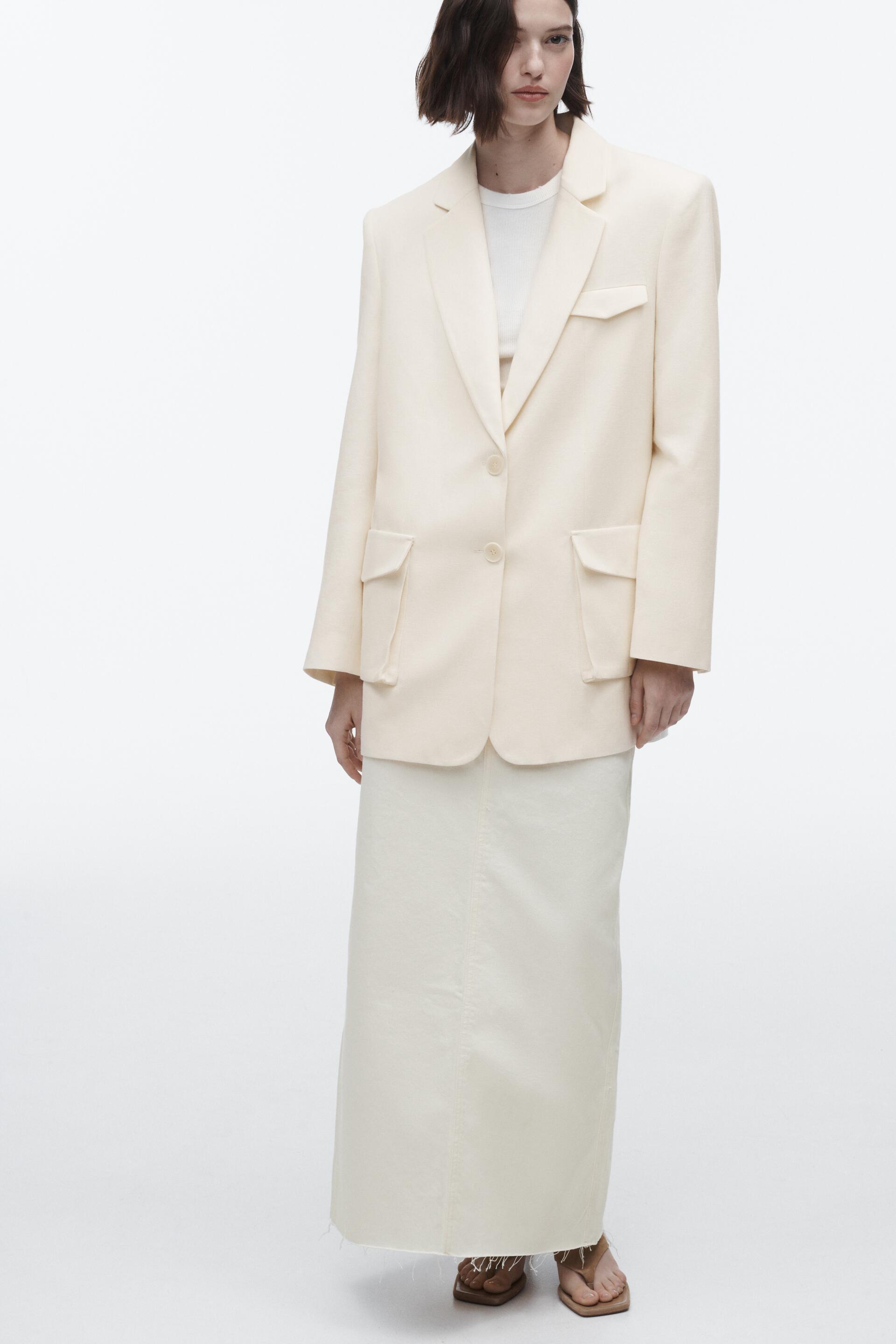 

Пиджак женский ZARA 02684117 белый XS (доставка из-за рубежа), 02684117