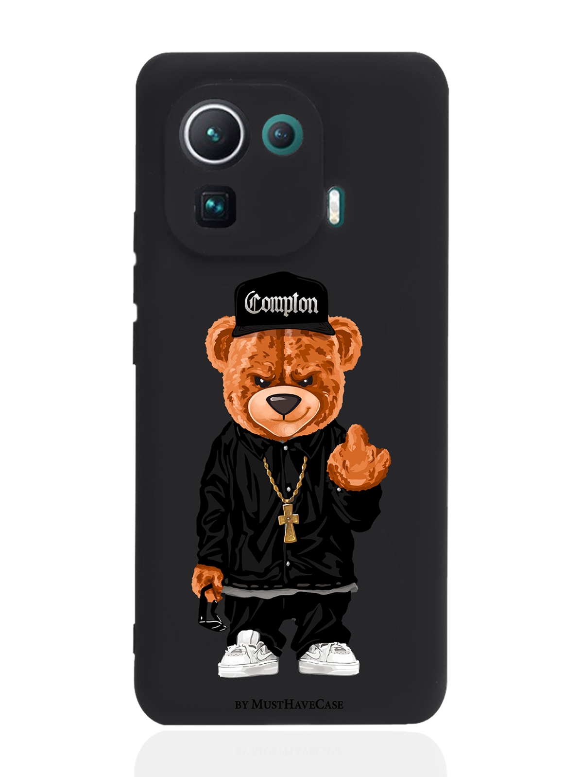 

Чехол MustHaveCase для Xiaomi Mi 11 Pro Мишка Compton, Коричневый;черный;белый, Xiaomi Mi 11 Pro Мишка Compton