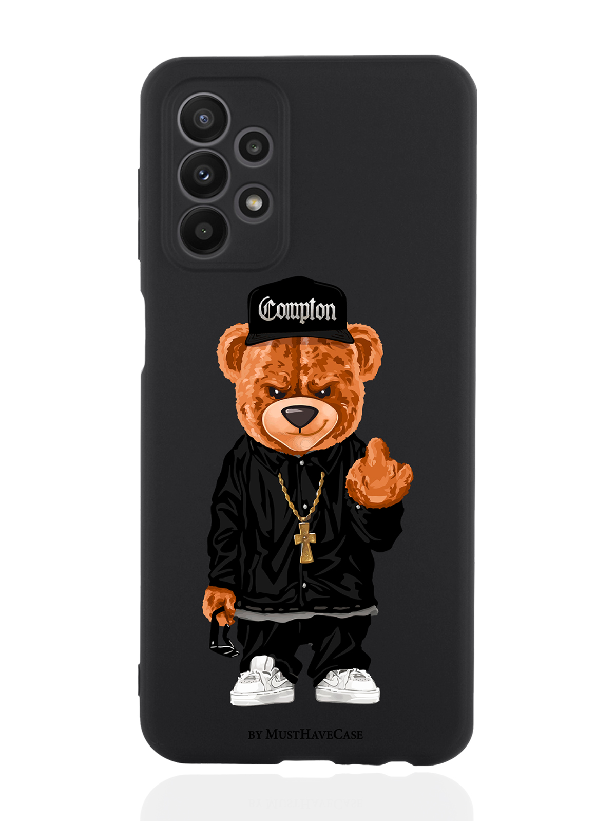 

Чехол MustHaveCase для Samsung Galaxy A23 Мишка Compton, Коричневый;черный;белый, Samsung Galaxy A23 Мишка Compton