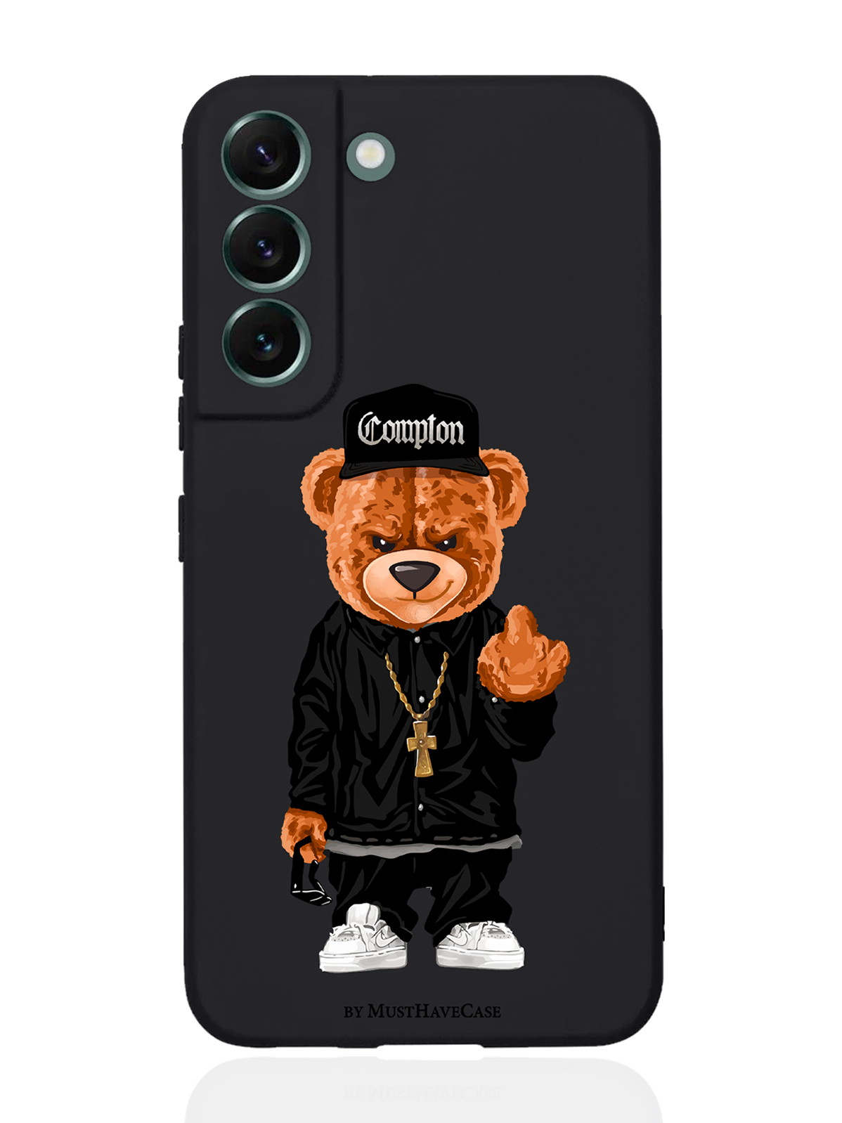 

Чехол MustHaveCase для Samsung Galaxy S22 Plus Мишка Compton, Коричневый;черный;белый, Samsung Galaxy S22 Plus Мишка Compton