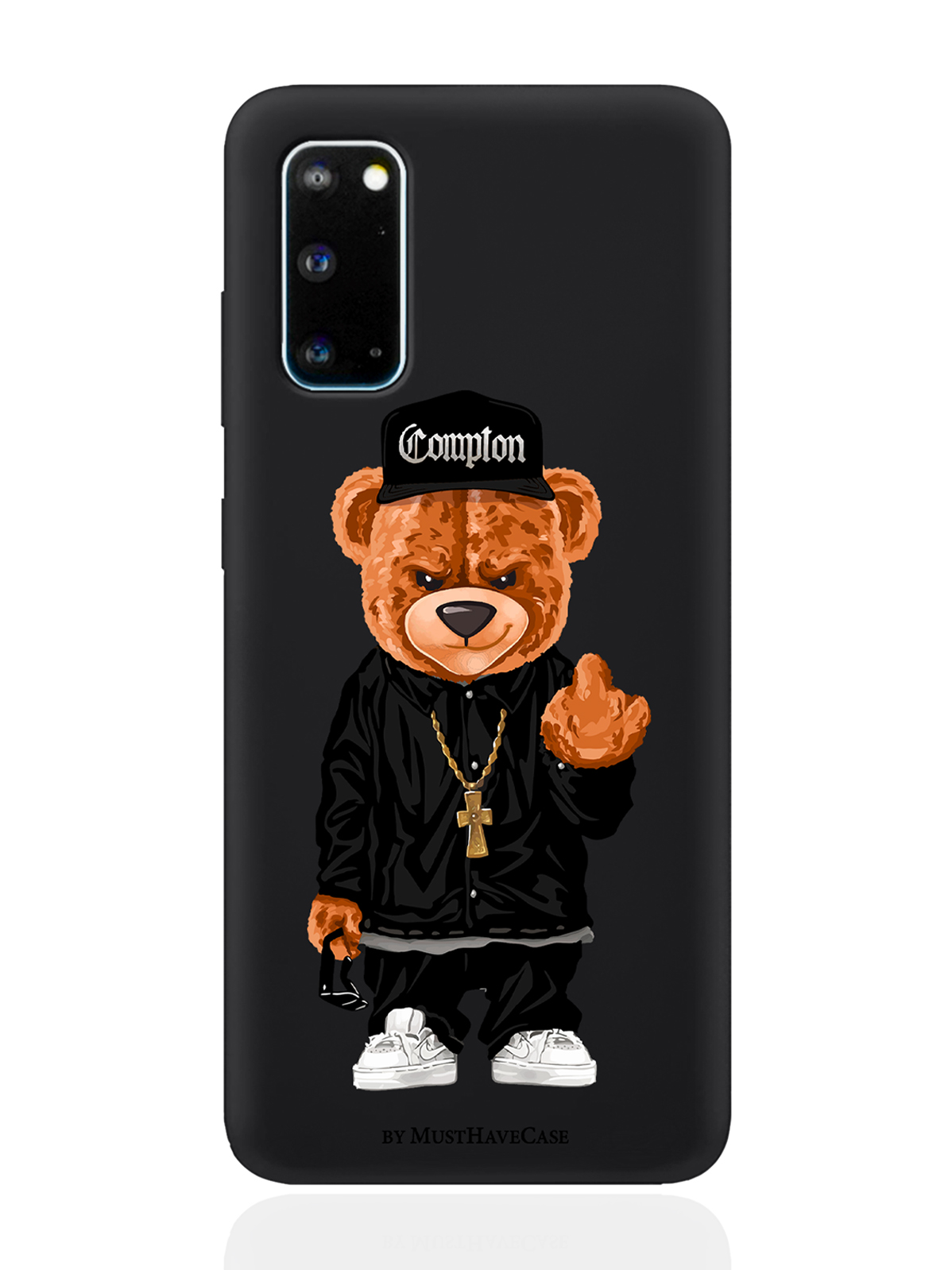 

Чехол MustHaveCase для Samsung Galaxy S20 Мишка Compton, Коричневый;черный;белый, Samsung Galaxy S20 Мишка Compton