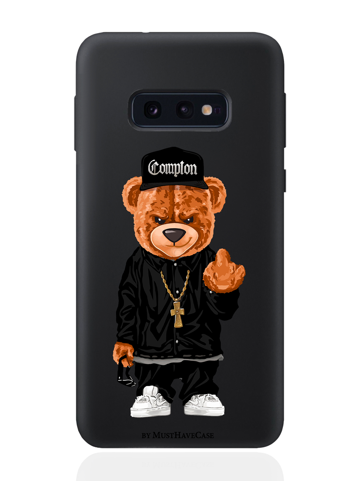 

Чехол MustHaveCase для Samsung Galaxy S10E Мишка Compton, Коричневый;черный;белый, Samsung Galaxy S10E Мишка Compton