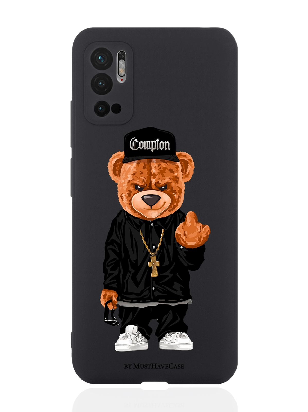 фото Чехол musthavecase для xiaomi redmi note 10t мишка compton