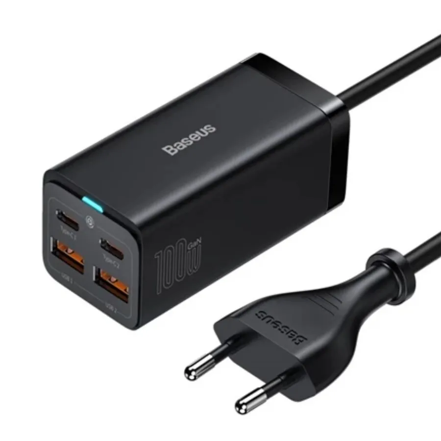 Сетевое зарядное устройство Baseus GaN3 Pro Fast Charger 2C+U 100W EU Black (CCGP000101)