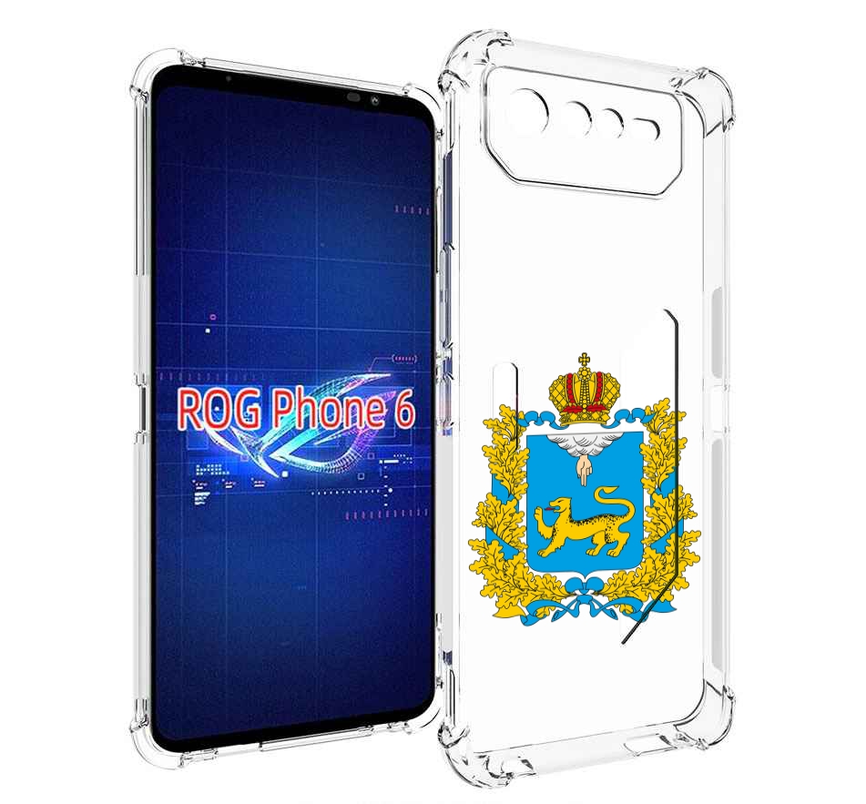 

Чехол MyPads герб-псковская-область для Asus ROG Phone 6, Прозрачный, Tocco