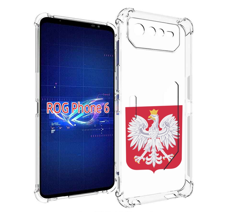 

Чехол MyPads герб-польши для Asus ROG Phone 6, Прозрачный, Tocco