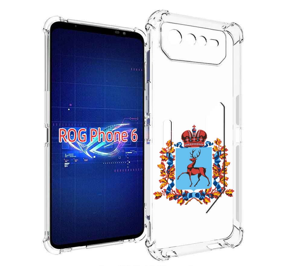 

Чехол MyPads герб-нижегородская-область для Asus ROG Phone 6, Прозрачный, Tocco