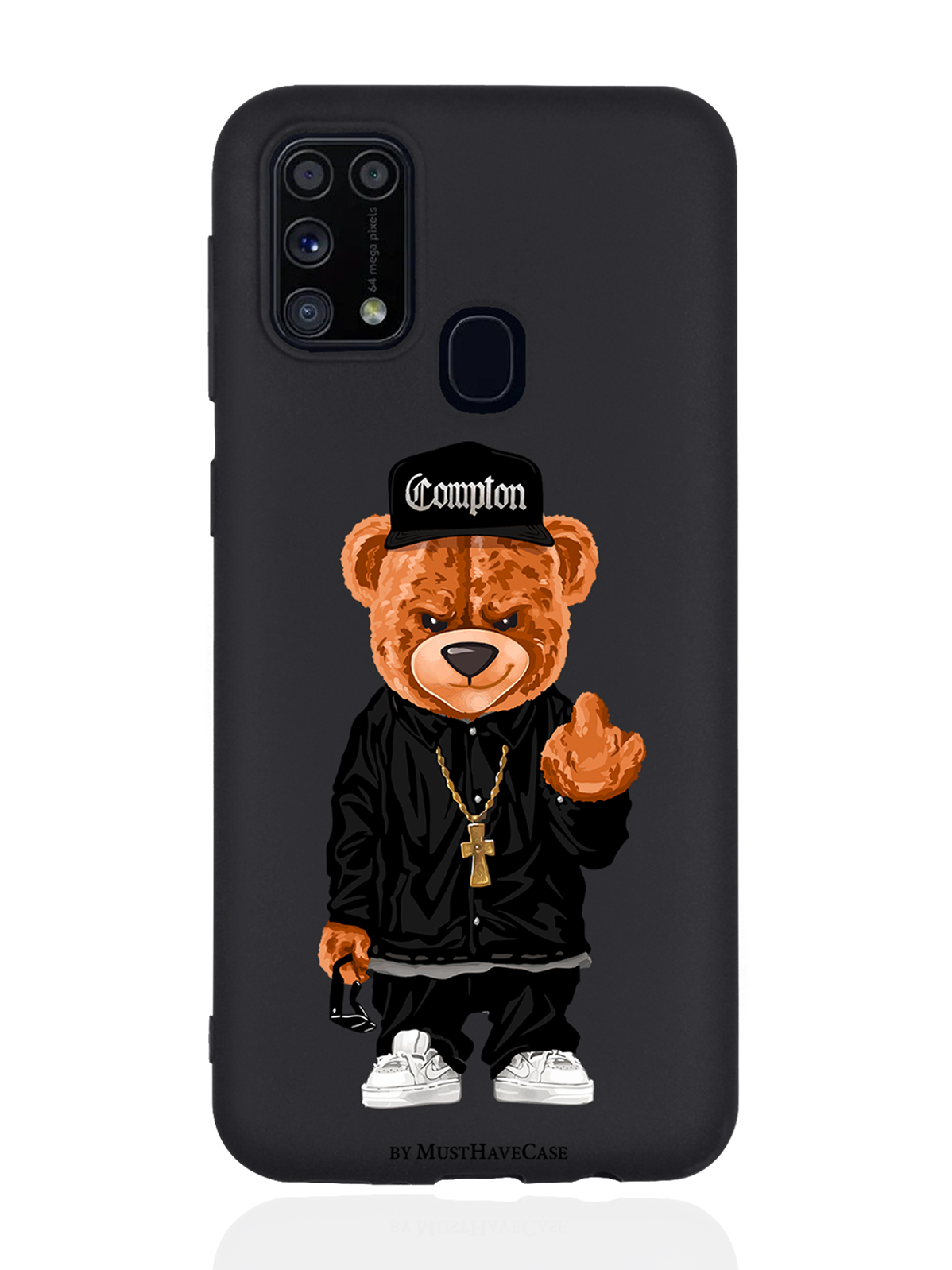 

Чехол MustHaveCase для Samsung Galaxy M31 Мишка Compton, Коричневый;черный;белый, Samsung Galaxy M31 Мишка Compton
