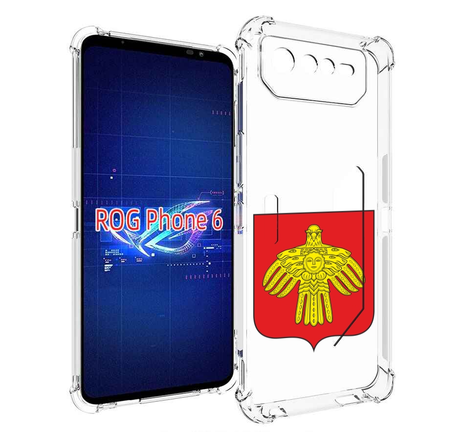 

Чехол MyPads герб-коми-сыктывкар для Asus ROG Phone 6, Прозрачный, Tocco