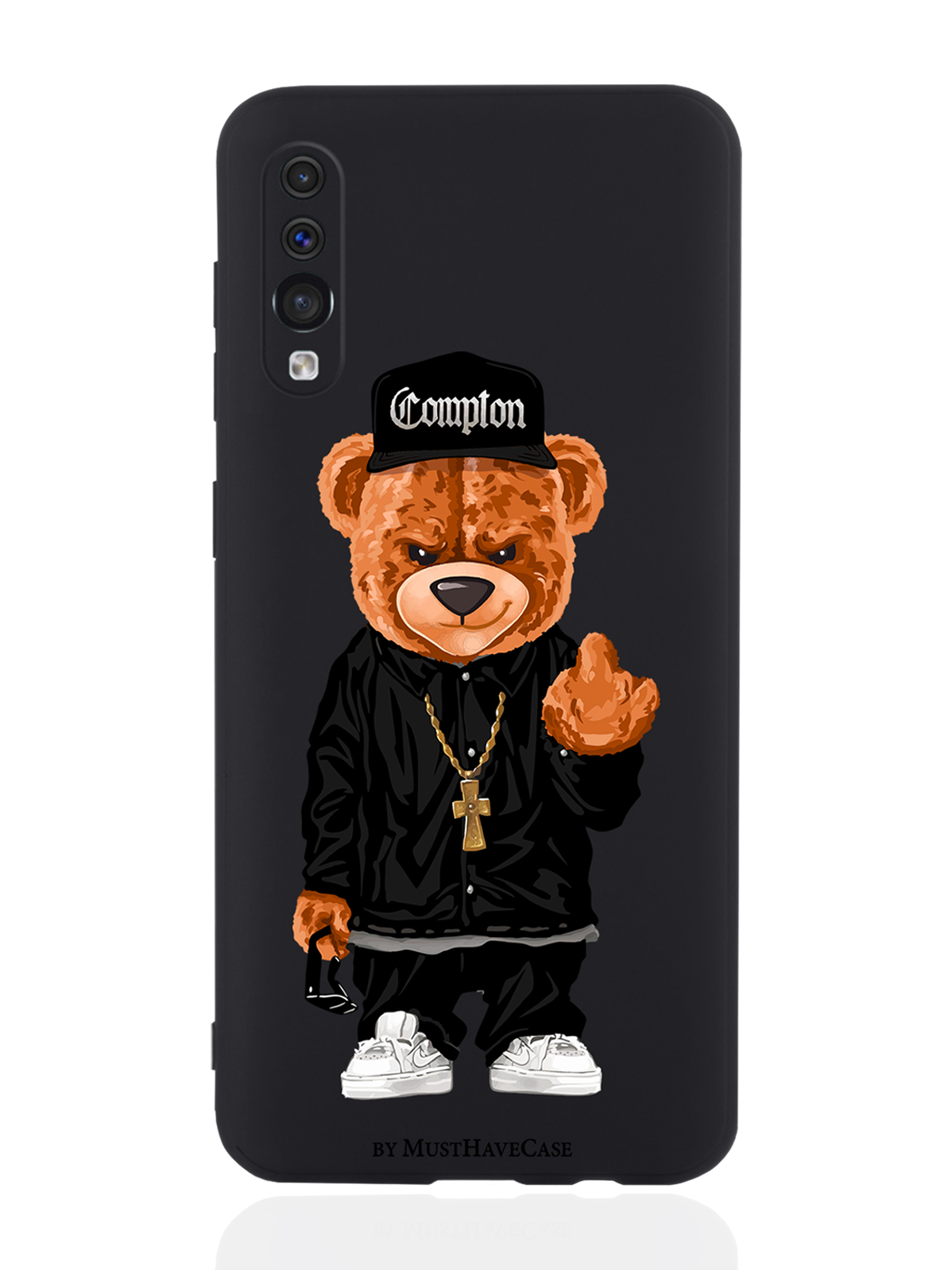 

Чехол MustHaveCase для Samsung Galaxy A50 Мишка Compton, Коричневый;черный;белый, Samsung Galaxy A50 Мишка Compton