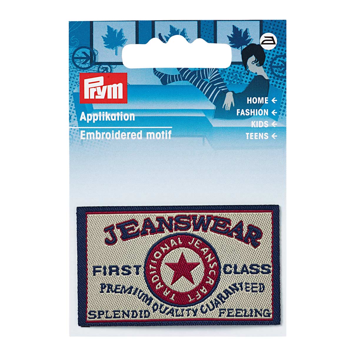 Термоаппликация Prym 925677 First Class Jeanswear прямоугольный джинсовый ярлык