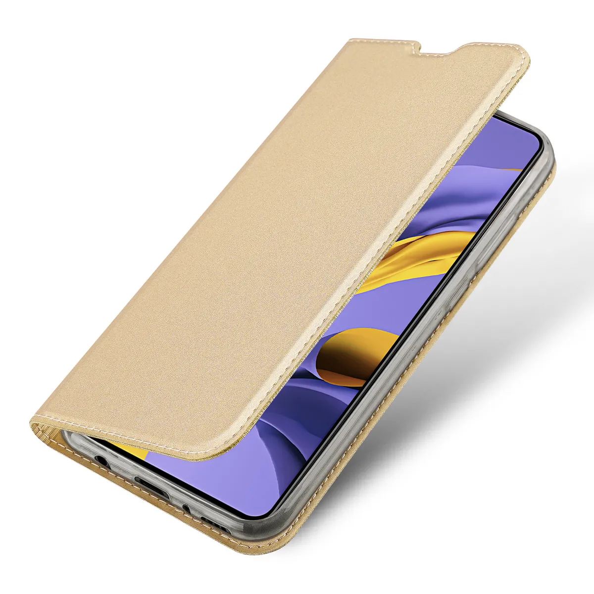 

Чехол-книжка для Samsung Galaxy A51/M40S, DU DU, боковой, золотой, Золотистый