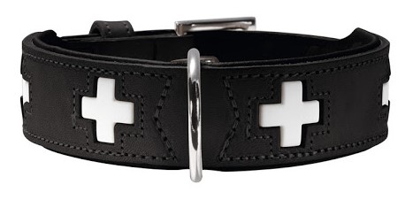 

Ошейник для собак HUNTER Swiss кожа, черный, обхват шеи 47-54 см, Swiss