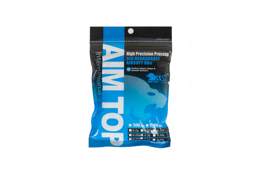 

Шары Aim Top 0.20гр 1000шт биоразлагаемые (BIO-20X10), Белый