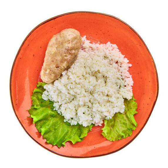 

Котлета куриная паровая с рисом 250 г