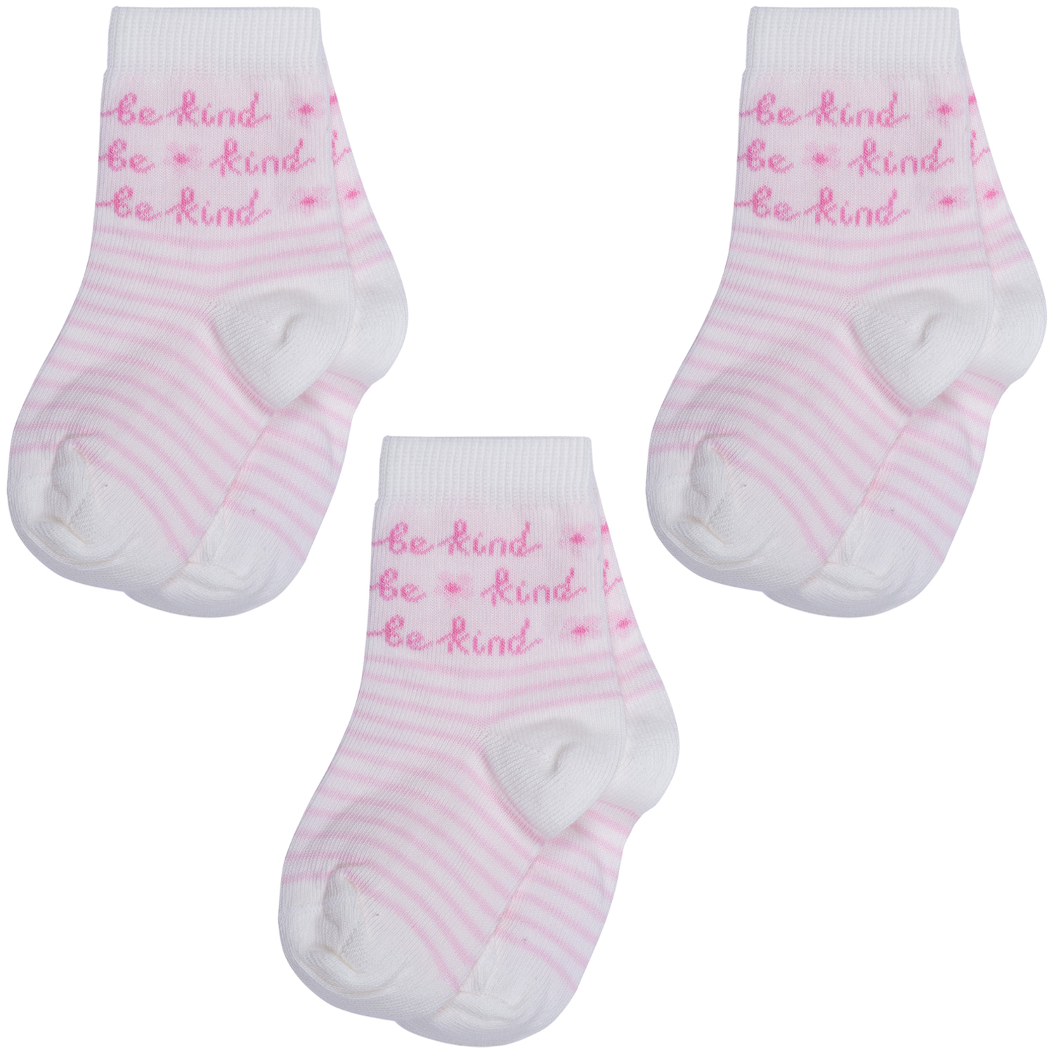 Носки для девочек Rusocks 3-Д3-13793_12-14_крем цв. розовый; белый р. 20-22