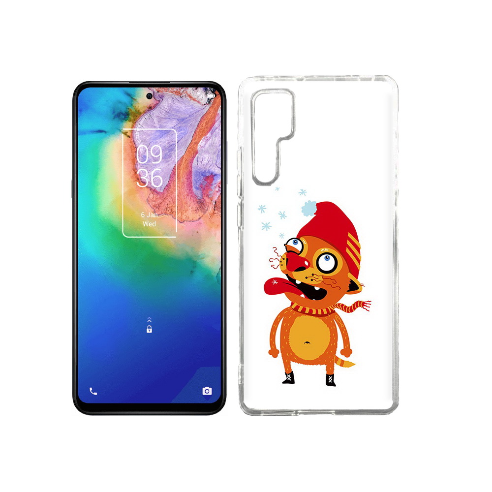

Чехол MyPads Tocco для TCL 20 Pro Зимний кот, Прозрачный, Tocco