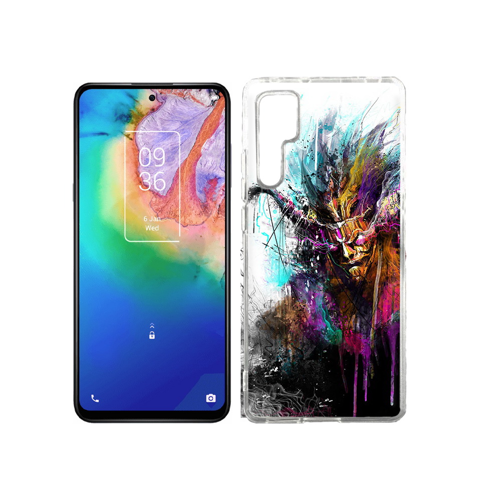 

Чехол MyPads Tocco для TCL 20 Pro яркий дьявол, Прозрачный, Tocco
