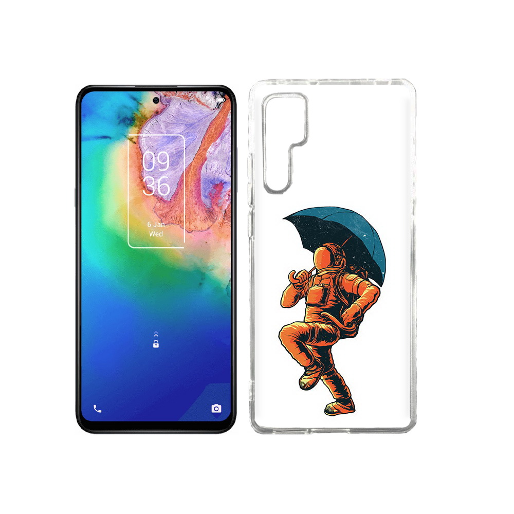 Чехол MyPads Tocco для TCL 20 Pro шагающий космонавт с зонтом