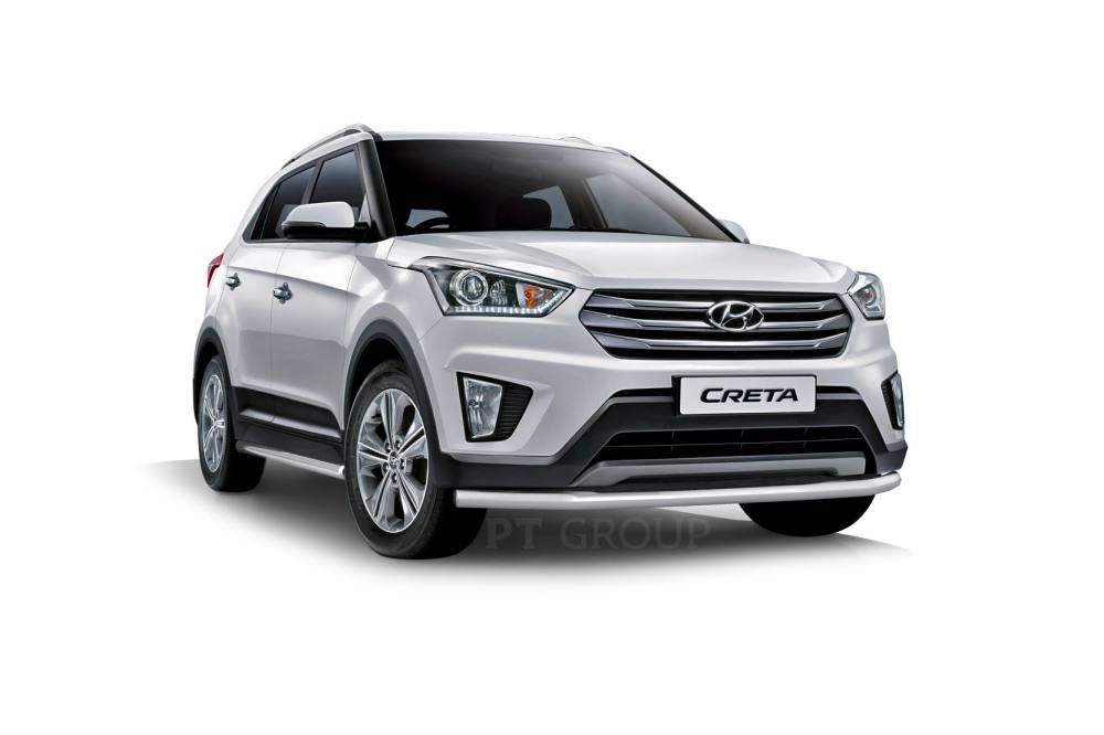 

Защита переднего бампера одинарная d=63 мм (НПС) Hyundai Creta 2016-2021, 11030102