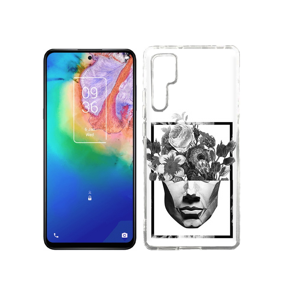 

Чехол MyPads Tocco для TCL 20 Pro черно белая ваза в абстракции, Прозрачный, Tocco