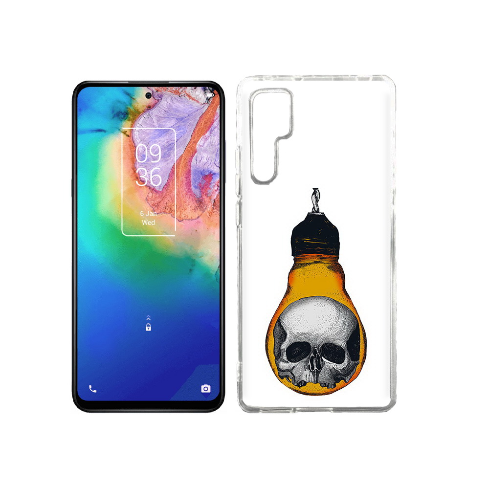 

Чехол MyPads Tocco для TCL 20 Pro череп в лампочке, Прозрачный, Tocco