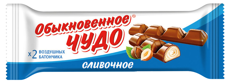 

Батончик Славянка Обыкновенное чудо с молочно-кремовой начинкой
