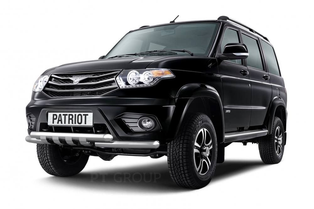 

Защита переднего бампера двойная с клыками d=63/63 мм (НПС) Uaz Patriot 2014-, 05020104