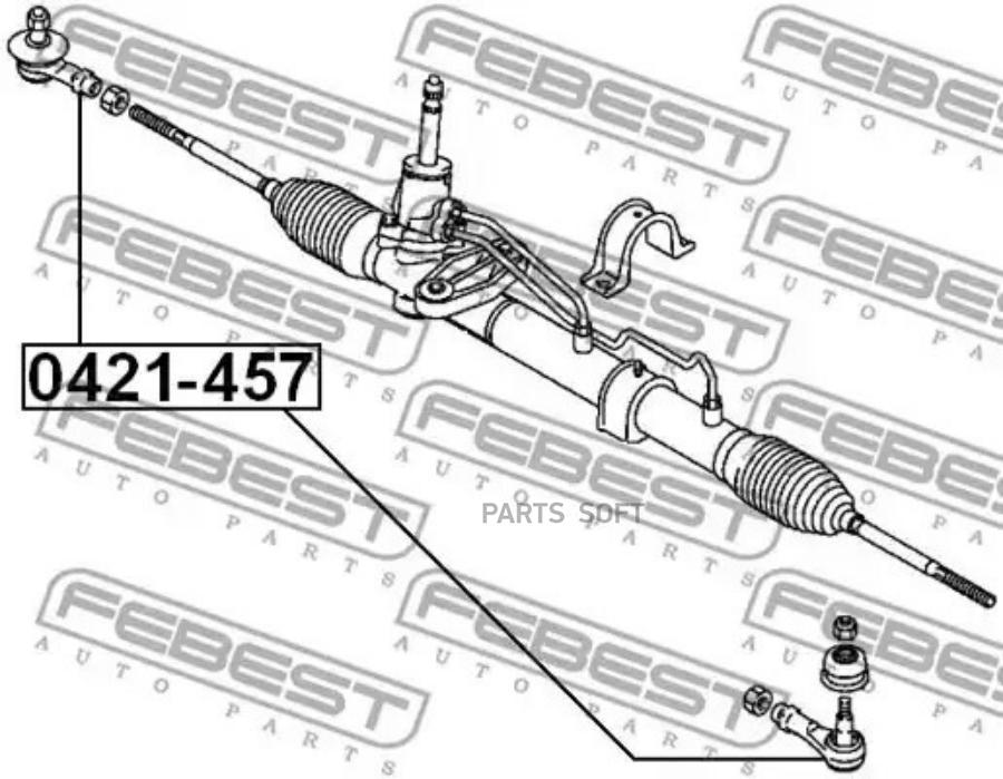 

Наконечник рулевой mitsubishi lancer cs 0421-457