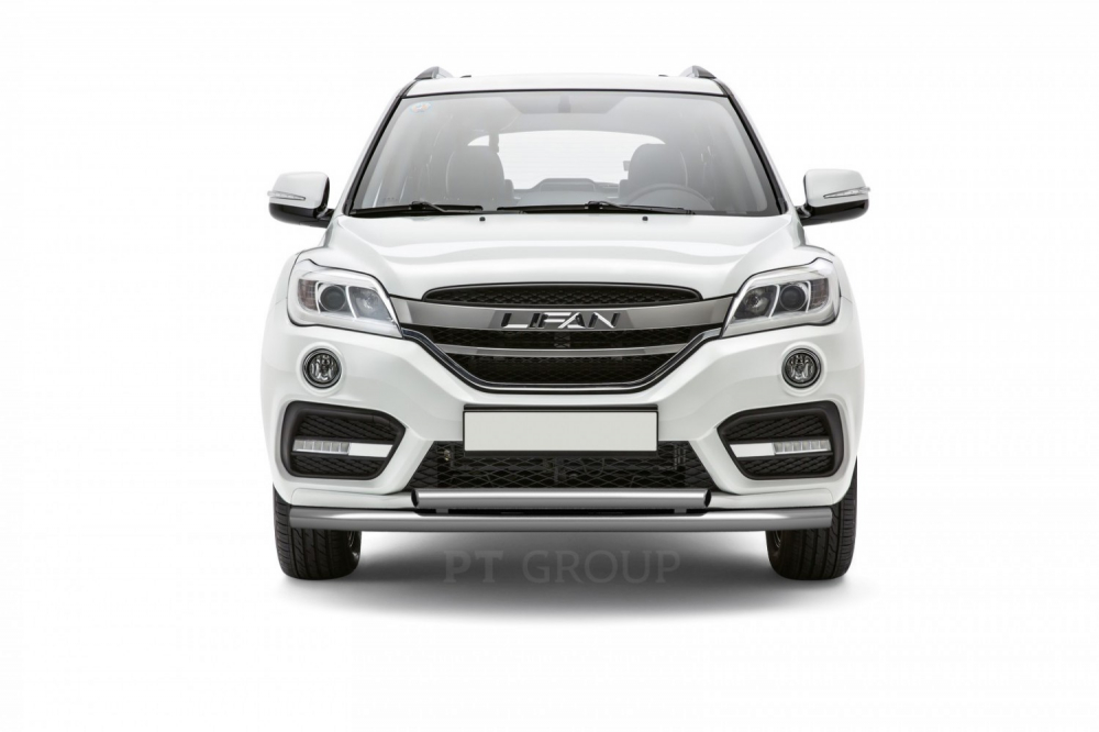 

Защита переднего бампера двойная d=63/51 мм (НПС) Lifan X60 2017-2021, 14010104